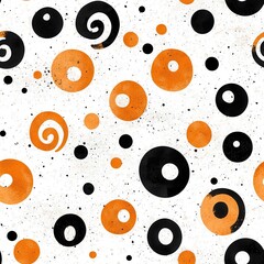 Wall Mural - Colorful circles pattern on white background, fun design.