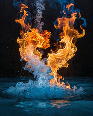 fire in water