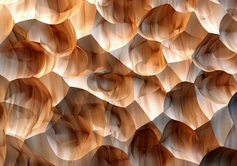 Abstract Geometric Wood Panel Design