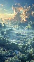 Poster - A Stunning Cloud Sea Above the World