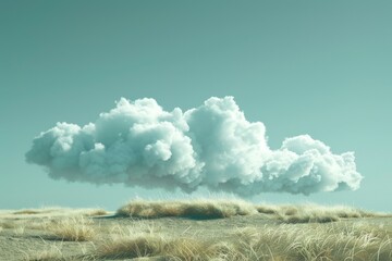 Poster - Stunning Cloud Formation Over Dry Grassland