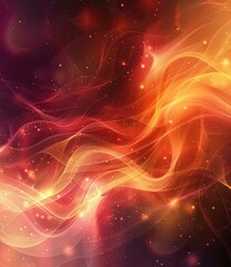 Poster - Abstract Fiery Cosmic Nebula Background