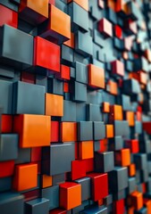 Wall Mural - Colorful 3D Cubes Background