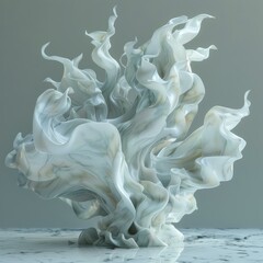 Canvas Print - Abstract Marble Liquid Sculpture