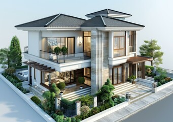 Wall Mural - Modern Mansion Exterior Design