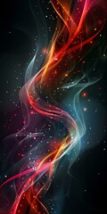 Poster - Abstract Colorful Flowing Lines