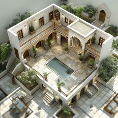 Poster - Architectural Design of a Mediterranean Courtyard House