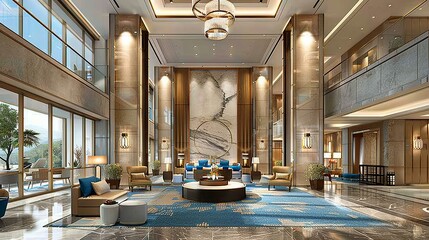 Poster - Luxury Hotel Lobby Interior Design