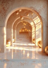 Poster - Elegant Archways Interior Design Illustration