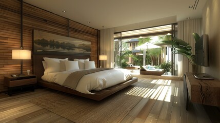 Sticker - Modern Minimalist Master Bedroom Interior Design