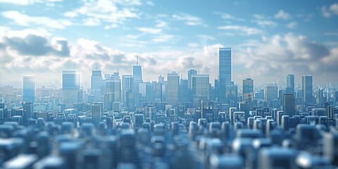 Wall Mural - Modern City Skyline Illustration