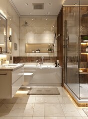 Poster - Modern Luxurious Bathroom Design Interior