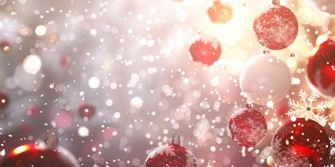 Wall Mural - immerse yourself in the festive spirit with a stunning background of twinkling christmas ornaments a