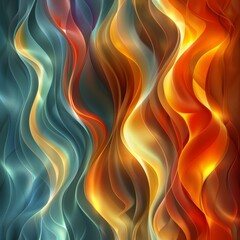 Poster - Abstract Colorful Flowing Lines Background