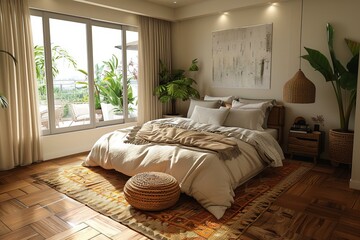 Poster - Bohemian Bedroom Interior Design