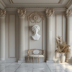 Wall Mural - Classic Interior Design with Elegant Architecture