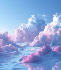 Wall Mural - Pastel Dreamy Sky and Cloudscape