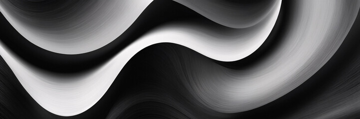 Canvas Print - abstract black and white swirling pattern