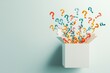 © VIK - The white box is surrounded by colorful question marks