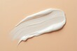 © Svetlana Lavereva - Oil or cream or scrub macro texture smears. Skincare Texture Swatch. Natural gel smears or drops placed on pastel beige background. Face Cream. Cleanser Serum Treatment. Pastel colors.