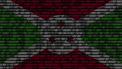 Binary code on flag of Burundi. Program source code or Hacker concept on Burundian flag. Burundi digital technology security, hacking or programming