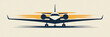© Vertigo Images - A private jet takes off, leaving a trail of orange blur behind it.