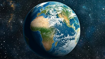 Wall Mural - A detailed image of Earth from space, showing the continents and oceans against a backdrop of stars