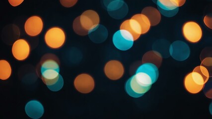 Wall Mural - Abstract black themed light electric bokeh background