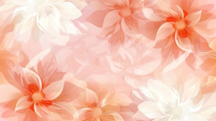 Aufkleber - Elegantly crafted floral designs in gentle pastel hues evoke a tranquil ambiance ideal for enhancing any creative project or space. Generative AI