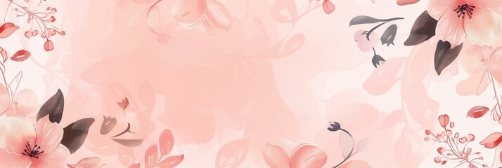 Poster - Delicate floral patterns in soft pastel shades create a serene atmosphere, perfect for enhancing home decor or elegant event settings. Generative AI