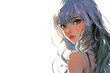 © atar - Anime girl with blue hair looking over her shoulder