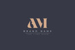 © Mahamud - Abstract letter AM logo. This logo icon incorporate with abstract shape in the creative way.