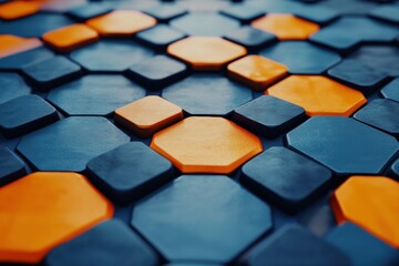 Abstract Hexagonal Background in Vibrant Colors