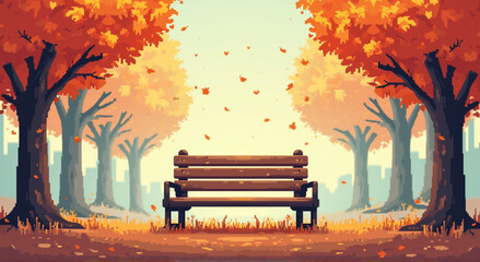 Poster - bench in the park