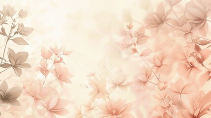 Wall Mural - Delicate floral designs in gentle pastel colors enhance an uplifting ambiance, ideal for creating a calming environment. Generative AI