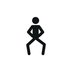 Wall Mural -  dancing stick man on isolated white background