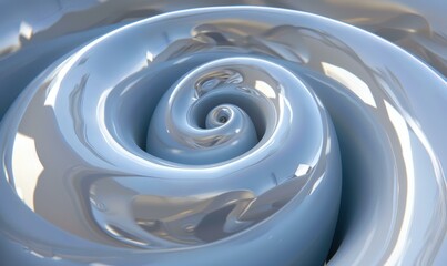 Sticker - A swirling, reflective abstract pattern. AI.