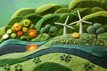 green deal ecology nature Wind turbine