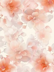 Poster - Delicate blooms in gentle pastel colors fill the scene, enhancing the beauty of a tranquil and inviting setting. Generative AI
