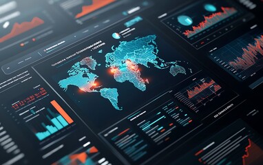 Poster - A visually striking representation of sustainability analytics dashboards, focusing on ESG reporting tools for responsible corporate strategies