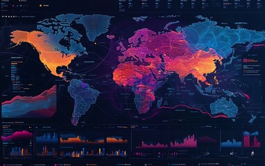 Aufkleber - A visually striking representation of sustainability analytics dashboards, focusing on ESG reporting tools for responsible corporate strategies