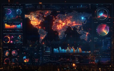 Aufkleber - A visually striking representation of sustainability analytics dashboards, focusing on ESG reporting tools for responsible corporate strategies