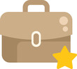 © anatolir - Classic brown briefcase with a big yellow star aside, representing a successful business
