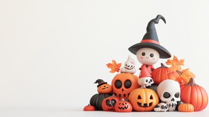 Halloween decoration elements 3D