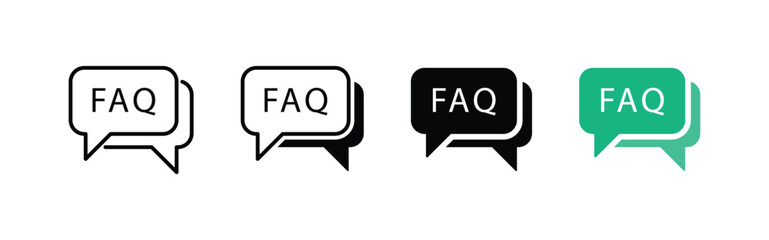 Wall Mural - FAQ icon purple set vector design illustration