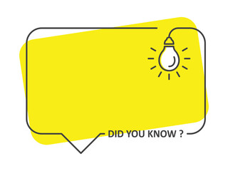 did you know bubble text bulb template