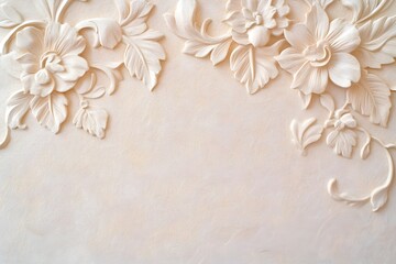 Wall Mural - lush floral textured background with elegant decorative patterns and soft natural lighting