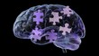 © BOJOShop - Alzheimer s Awareness Concept   Human Brain with Missing Puzzle Pieces