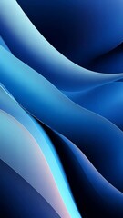Aufkleber - Abstract blue wave pattern with smooth gradients