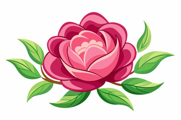 Poster - Beautiful romantic flower vector illustration on a white background